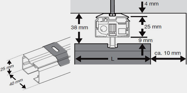 Montage mit Deckenclips