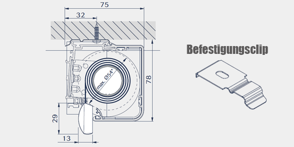 Eckig Deckenmontage